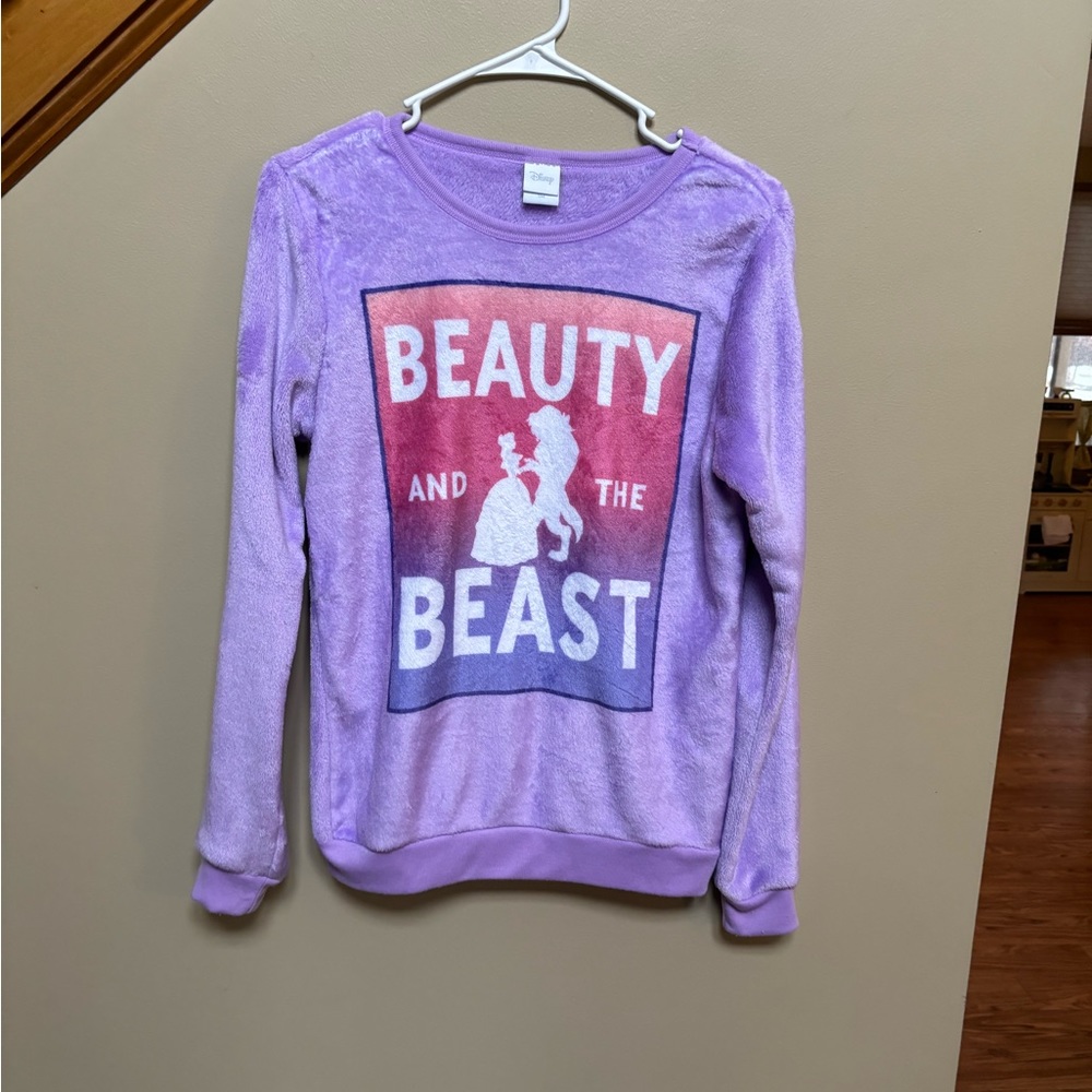 Disney’s Beauty and the Beast fuzzy sweatshirt
